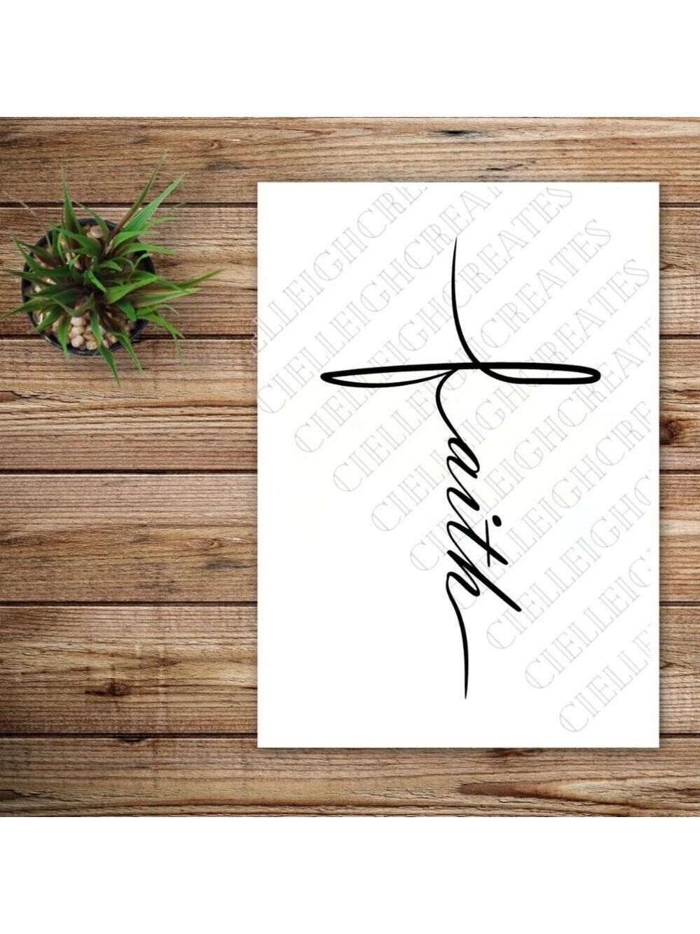 *2 for $20* Faith Cross vinyl decal sticker Handcrafted
